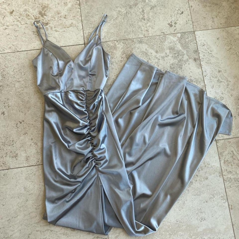 Silver formal gown